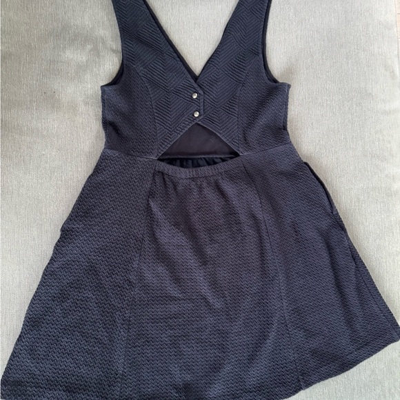 Maeve Navy Cocktail Skater Mini Dress with pockets - Picture 5 of 9